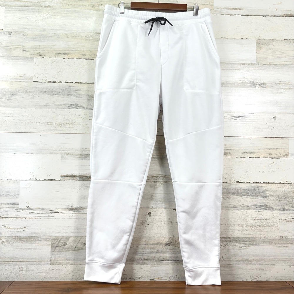 Brooklyn Cloth The Jogger Mens Large White Fleece Lined Utility Sporty Joggers